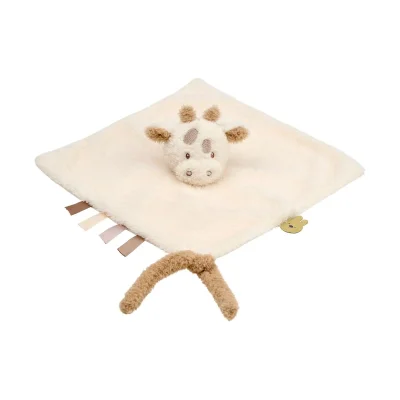 Nattou Teddy Giraffe Doudou Comforter - Beige , Brown
