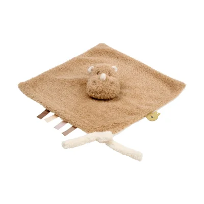 Nattou Teddy Rhino Doudou Comforter - Brown