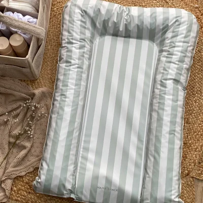 Nest Changing Mat - Candy Stripe Sage - Candy Stripe Sage
