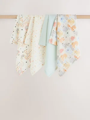 Neutral Safari Baby Muslin Cloths