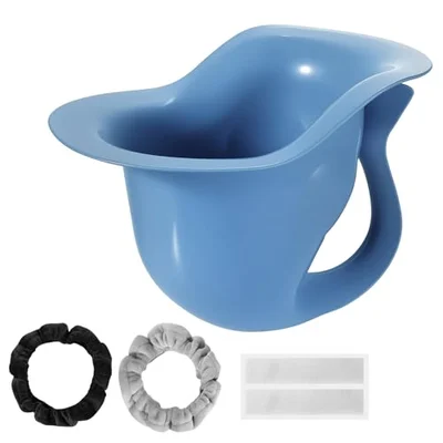 Newborn Baby Potty Portable Potty Training Toilet Seat Elimination Communication Baby Potties with 2PCS Soft Cushion and Anti Slip Pads - Blue