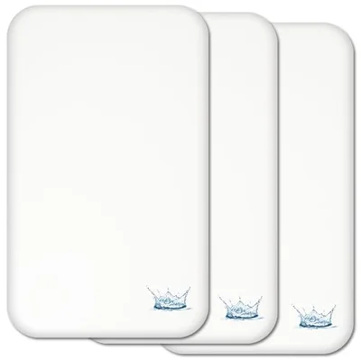 Next to Me Crib Waterproof Mattress Protectors Covers - 3 Pcs SET - 100% Natural Cotton - Extra Soft & Breathable to fit bedside cribs mattresses up to 83 x 50cm - Made in Europe - White / 83x50cm