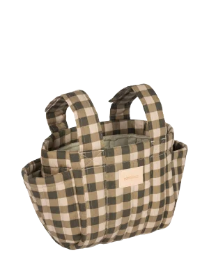 Nobodinoz Hyde Park Pram Organiser, Green Checks - Green Checks