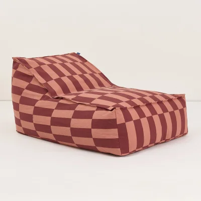 Nobodinoz Vibes Long Beanbag - Maroon Tiles