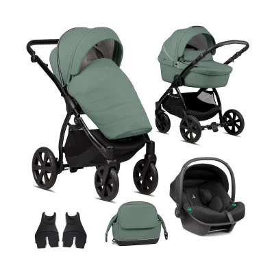 Noordi Fjordi 3in1 Travel System with Terra i-Size Car Seat - Grey - Sage