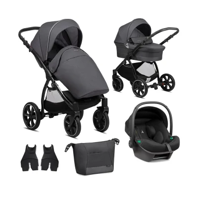 Noordi Sole Go 3in1 Travel System with Terra i-Size Car Seat - Black