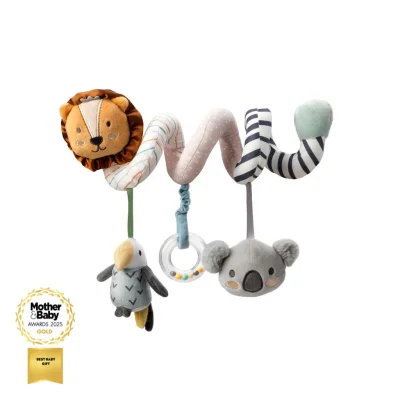 Nuby Animal Adventures Activity Spiral – Interactive Pram Toy with Sensory Toys Suitable from Birth, 89075, One Size