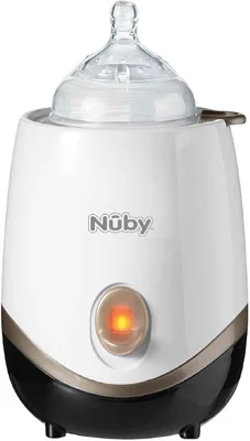 Nuby Natural Touch Electric Bottle and Food Warmer – Fits All Bottle Sizes | Easy to Use | Compact Design (White) - White