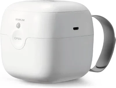 Nuby UV Dummy Steriliser - 1 Minute Sterilising Cycle | Fast and Effective UV Electric Sterilising Solution | Kills 99.9% of Germs | Portable - 2021 Version