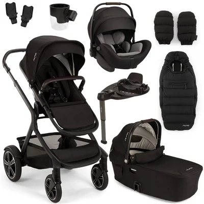 Nuna DEMI Next + ARRA Flex Travel System- Caviar
