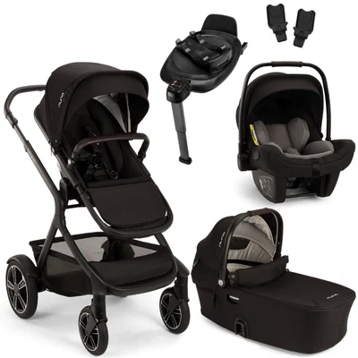 Nuna DEMI Next + PIPA Next Travel System- Caviar - Without Footmuff + Cup Holder