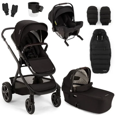Nuna DEMI Next + URBN Travel System- Caviar