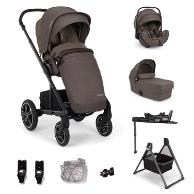 Nuna MIXX NEXT & ARRA FLEX Travel System- Chestnut - With Carrycot With ISOFIX Base - Chestnut / With Carrycot Without ISOFIX Base