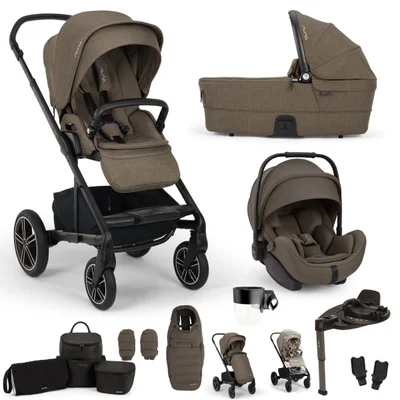 Nuna Mixx Next + ARRA Flex Travel System- Pistachio - Without Footmuff + Cup Holder With C
