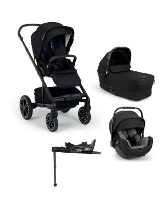 Nuna Mixx Next Pushchair Bundle With Carrycot Stand & Arra Flex Car Seat & Base - Caviar