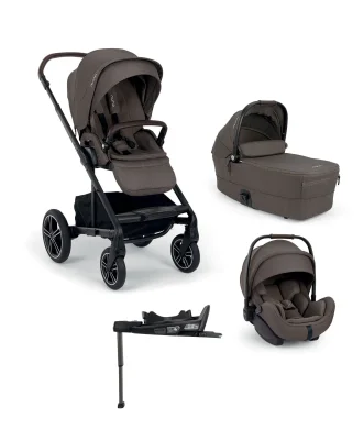 Nuna Mixx Next Pushchair Bundle With Carrycot Stand & Arra Flex Car Seat & Base - Chestnut