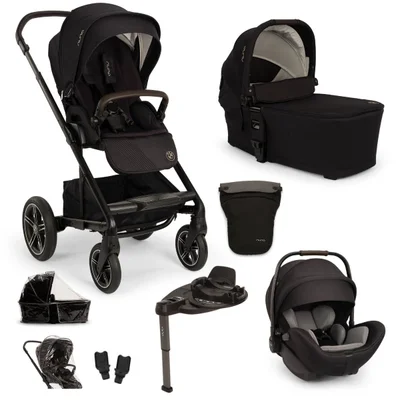 Nuna Nuna MIXX Next BMW + ARRA Flex Travel System- Element - With Changing Bag- Caviar