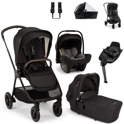 Nuna TRIV Next + PIPA Next Travel System- Caviar - Without Footmuff + Cup Holder