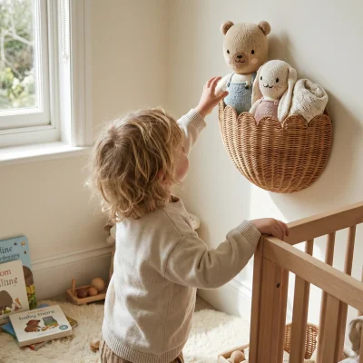 Nursery Wall Basket for Plush Toys - Default