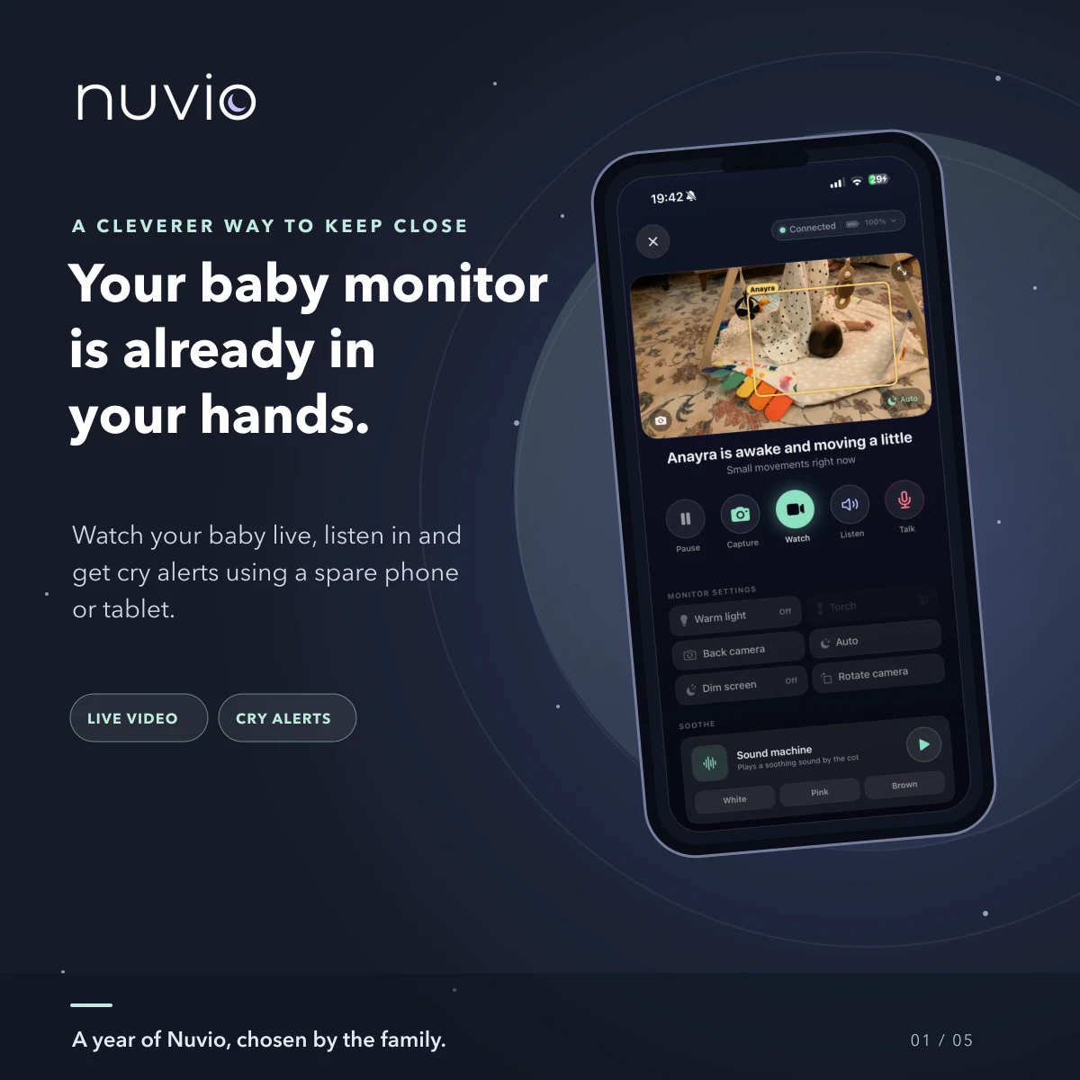 Nuvio baby monitor, 1 year — image 1