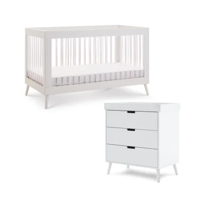 Obaby Maya 2 Piece Furniture Room Set - White/Acrylic