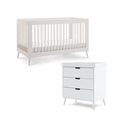 Obaby Maya 2 Piece Room Set - Nordic White