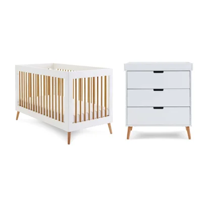 Obaby Maya Cot Bed - Nordic White