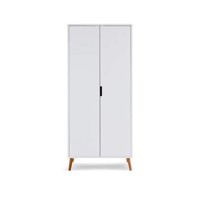 Obaby Maya Double Wardrobe - White + Natural