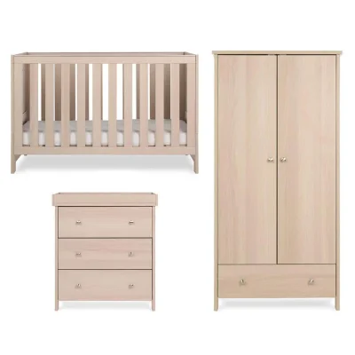 Obaby Nika 3 Piece Room Set - Cot Bed / Aspen / Cot Bed