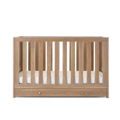 Obaby Nika Cot Bed & Under Drawer - Oak - Oak / One Size