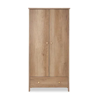 Obaby Nika Double Wardrobe - Oak & White