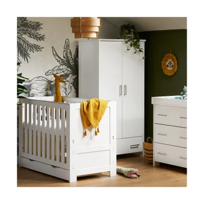 Obaby Nika Mini 3 Piece Room Set & Underdrawer - White Wash