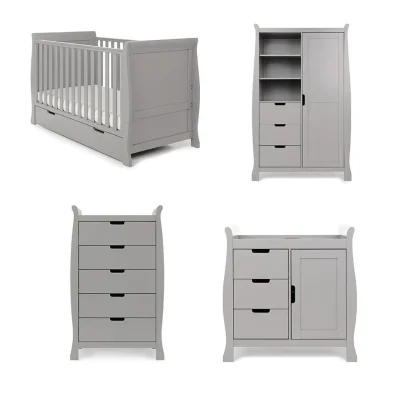 Obaby Stamford Classic 4 Piece Room Set - Warm Grey