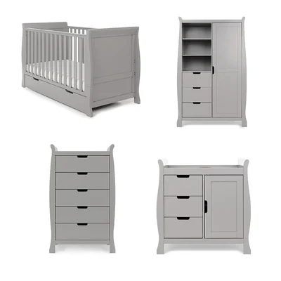 Obaby Stamford Classic 4-teiliges Zimmer-Set - Warm Grey