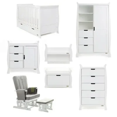 Obaby Stamford Classic Sleigh 7 Piece Furniture Roomset