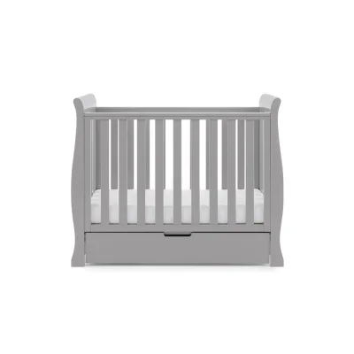 Obaby Stamford Space Saver Cot - Warm Grey - No Mattress