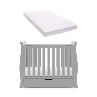 Obaby Stamford Space Saver Cot - Warm Grey - No Mattress — image 9