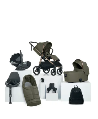 Ocarro 2 Complete Pushchair Bundle with Cybex Cloud T i-Size Rotating Baby Car Seat & Base (8 Pieces) - Evergreen
