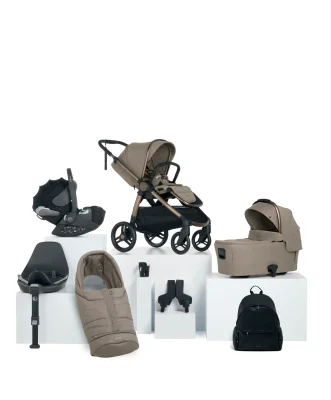 Ocarro 2 Complete Pushchair Bundle with Cybex Cloud T i-Size Rotating Baby Car Seat & Base (8 Pieces) - Oatmeal
