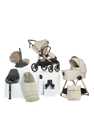 Ocarro 2 Complete Pushchair Bundle with Cybex Cloud T i-Size Rotating Baby Car Seat & Base - (9 Pieces) - Shell/Cozy Beige