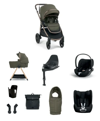 Ocarro 2 Pushchair Baby to Toddler Travel Bundle with Cybex Cloud T & Cybex Sirona T (10 Pieces) - Evergreen
