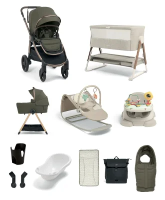 Ocarro 2 Pushchair Ultimate Newborn Bundle (12 Pieces) - Evergreen