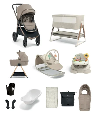 Ocarro 2 Pushchair Ultimate Newborn Bundle (12 Pieces) - Oatmeal