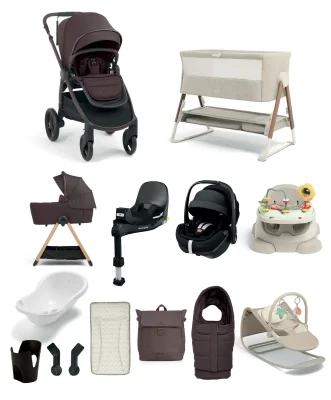 Ocarro 2 Pushchair Ultimate Newborn Bundle with Maxi-Cosi Pebble 360 Pro2 & Base (14 Pieces) - Americano