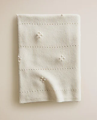 OPENWORK COTTON BABY BLANKET