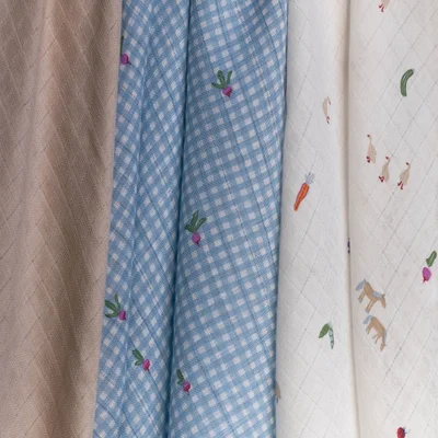 Organic Baby Muslin Squares, Nature Trail Print - Avery Row