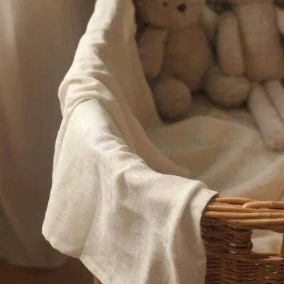 Organic Baby Muslin Swaddle - Wild Chamomile