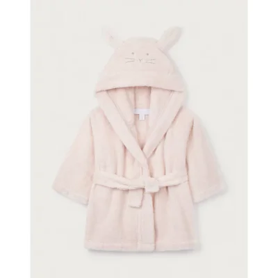 Organic Cotton Bunny Hooded Robe (0–12mths) - 0-6M
