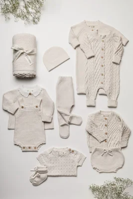 Organic Cotton Complete New Baby Wardrobe Bundle - Oat - Oat