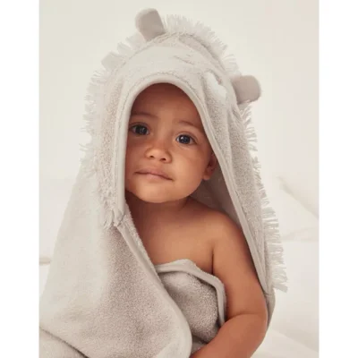 Organic Cotton Lion Hooded Baby Towel
